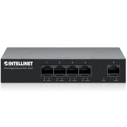 Poe switch intellinet gb  5 ptos 30w pto 40w