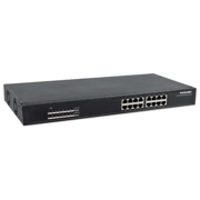 PoE Switch Intellinet GB 16 ptos 19" 30W pto 220W - Vista 10