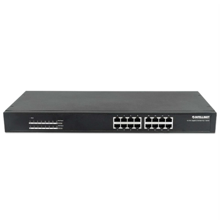 Poe switch intellinet gb 16 ptos 19" 30w pto 220w