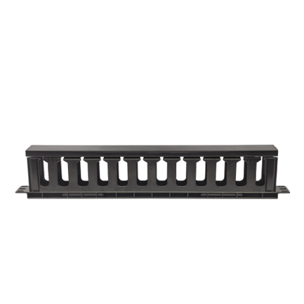 Organizador intellinet cables 19" 1u horizontal plástico color negro