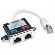 Distribuidor Intellinet RJ45 Modular 1x2 Cat5e - Vista 5