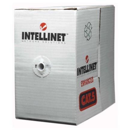 Bobina cable intellinet cat 6 cca 305m sólida color gris