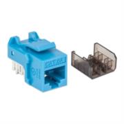 Jack intellinet keystone cat6a de impacto utp color azul