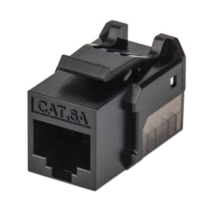Jack intellinet keystone cat6a de impacto utp color negro