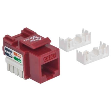 Jack intellinet keystone de impacto rj45 cat5e color rojo