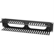 Organizador intellinet cables 19" 2u horizontal plástico color negro