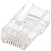 Plug Intellinet RJ45 Cat 5e UTP Sólido 15 Micras Bote C/100 Pzas 6