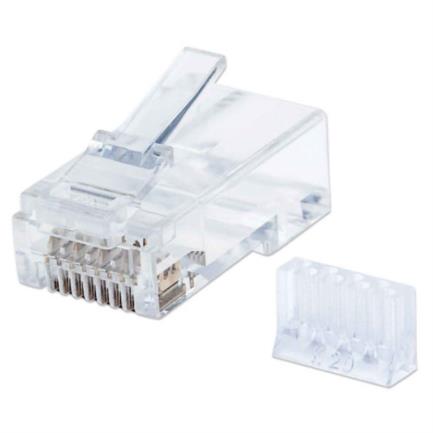 Plug intellinet rj45 cat6 utp multifilar 50 micras pro bote c/90 pzas