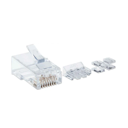 ITCPLGAB007 - Plug Intellinet RJ45 Cat6a Sólido Oro 50 Micras Pro UTP Bote C/80 Pzas