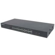 Switch intellinet 24 puertos gigabit ethernet con 2 puertos sfp montaje en rack 19"