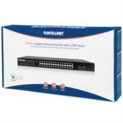 Switch Intellinet 24 Puertos Gigabit Ethernet con 2 Puertos SFP Montaje en Rack 19" - Vista 9