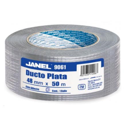 Cinta adhesiva janel ducto 9061 plata 48mmx50m pza