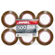 Cinta janel 156 empaque canela 48mmx50m paquete c/6 pzas