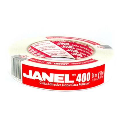 Cinta janel doble capa poliéster 400 24mmx50m 1 pieza