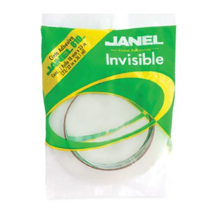 Cinta adhesiva janel invisible 810 en bolsa 18mmx33m