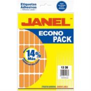 Etiquetas Adhesivas Janel Econopack Fluorescente 13x38mm Color Naranja Sobre C/1120 - Vista 3