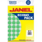Etiquetas Adhesivas Janel Econopack Fluorescente 00x13mm Color Verde Sobre C/1120 - Vista 3