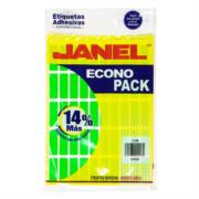 Etiquetas Adhesivas Janel Econopack Fluorescente 13x38mm Color Verde Sobre C/400 - Vista 3