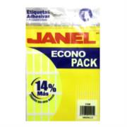 Etiquetas Adhesivas Janel Econopack Fluorescente 13x38mm Color Amarillo Sobre C/400 - Vista 3