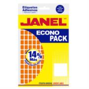 Etiquetas Adhesivas Janel Econopack No 4 Naranja 8mm x 20mm C/1008 Etiquetas por Sobre - Vista 3