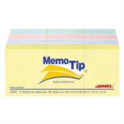 Notas Adhesivas Janel Memo Tip Pastel 1.5"x2" 4 Colores Paquete C/12 - Vista 3