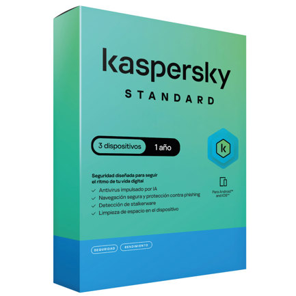 Licencia antivirus kaspersky standard 1 a&ntilde;o 3 dispositivos