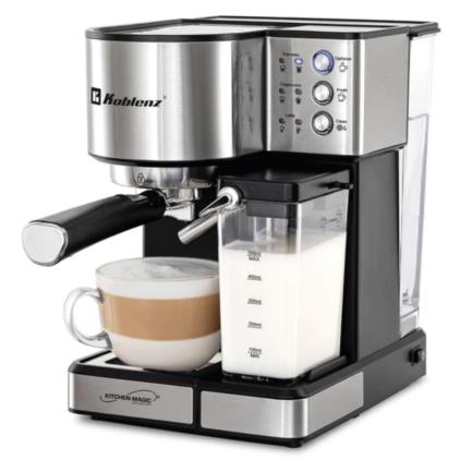 Cafetera Koblenz CKM-1350 en Color Negro con Acero Inoxidable Prepara Café Espresso Capiccino y Late 1350 Watts - Vista 3