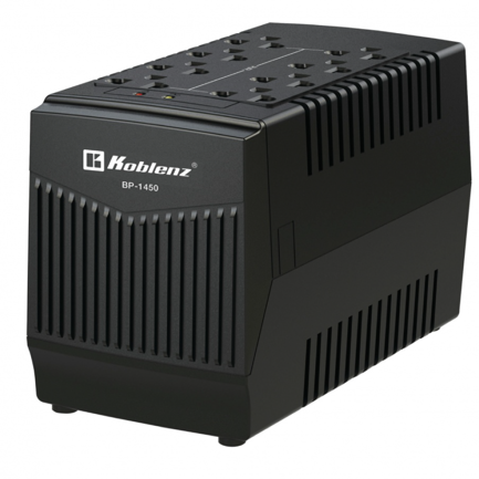 Regulador Koblenz BP-1450  700W/ 1450VA  Salida 108-132V  8 Contactos - Artículos Promocionales MAS RECIO