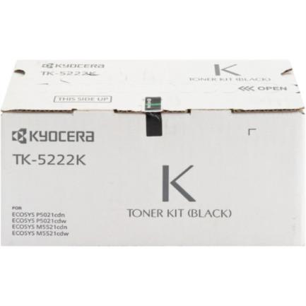 KCCTONAB025 - Tóner Kyocera TK-5222K 1.2K Páginas Compatible P5021cdn/P5021cdw/M5521cdn/M5521cdw Color Negro