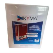 Carpeta panorámica kyma de vinil tamaño oficio 1" aro en "d" blanca