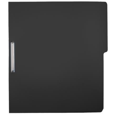 Carpeta pressboard kyma c/broche 8cm tama&ntilde;o carta negro paquete c/5