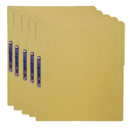 Carpeta pressboard kyma c/broche 8cm tamaño carta amarillo paquete c/5