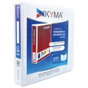 Carpeta Panorámica Kyma de Vinil Tamaño Carta 1 1/2" Aro en "D" Blanca - Vista 6