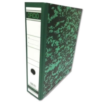 Registrador kyma tamaño oficio color verde jaspeado