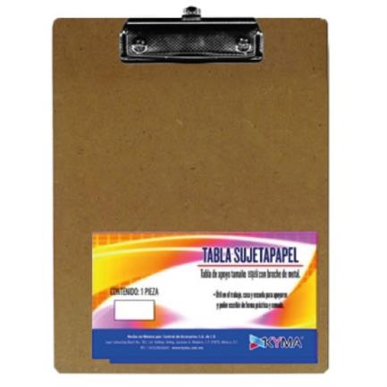 Tabla agarrapapel kyma de madera (macocel) tamaño esquela con broche tipo clip