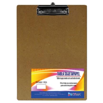 Tabla agarrapapel kyma de madera (macocel) tama&ntilde;o carta con broche tipo clip