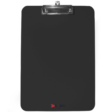 Tabla agarrapapel kyma acr&iacute;lico tama&ntilde;o carta con broche tipo clip color negro
