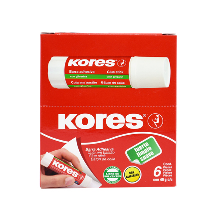 Lapiz adhesivo  kores 40 gr c/6
