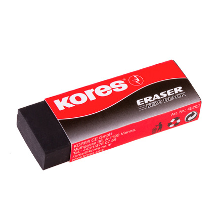 Borrador Kores KE-20 Dust Free Negro Caja C/20 Piezas 4