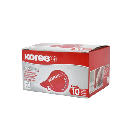Corrector kores scooter tipo cinta 8m x 4.2mm c/10