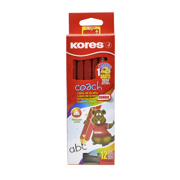 LAPIZ GRAFITO KORES JUMBO COACH TRIANGULAR 2HB ROJO C/12 - Vista 5