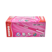 RESALTADOR KORES K-MARKER XH12 ROSA C/12 - Vista 6
