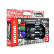 Marcador permanente Kores estuche c/4 colores Selección Mexicana - Vista 8