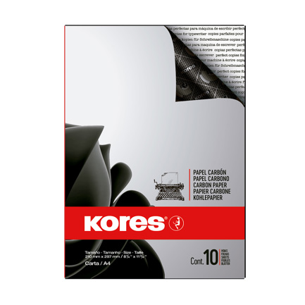 Papel carbon kores typo a4 c/100 hojas