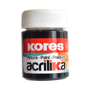 Pintura Kores Acrílica 20ml Color Negro C/12 Botes - Vista 7