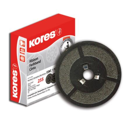 Cinta p/calculadora kores negro-rojo 3.0cms diametro