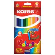 Colores triangulares kores jumbo 5mm estuche c/12