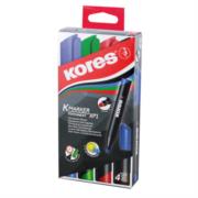 MARCADOR KORES PERMANENTE PLASTICO C/4 COLORES - Vista 3