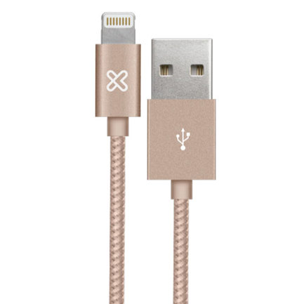 Cable usb klip xtreme kac-010rg compatible iphone  ipad  ipod 1 metro de largo color oro rosa