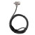 Cable de seguridad Klip Xtreme con llave para laptop Bolt I KSD-330 Ranura rectangular estandar Largo 1.5 m Color Negro - Vista 2